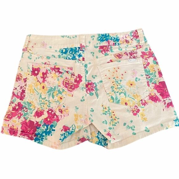 Seven7 Floral Cotton Stretch Shorts Size 12 - Picture 1 of 9